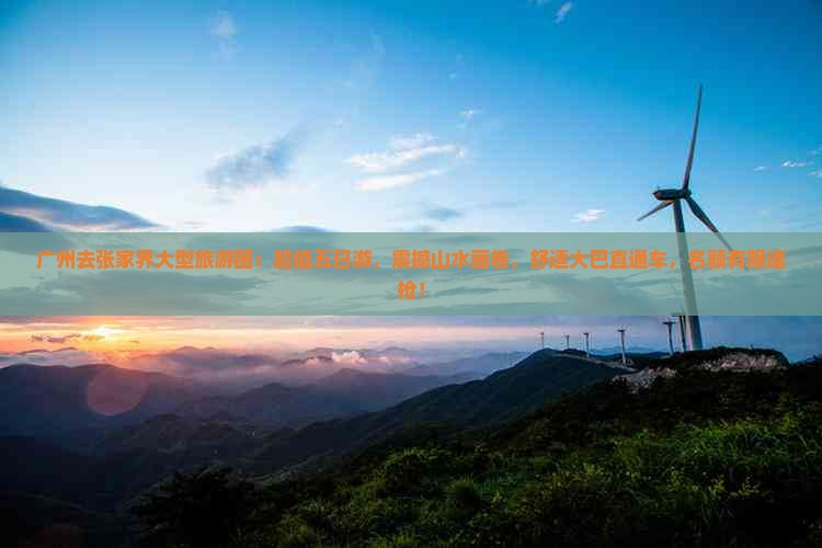 广州去张家界大型旅游团：超值五日游，震撼山水画卷，舒适大巴直通车，名额有限速抢！